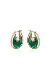 L'atelier Nawbar Diana Big 18-karat Gold Multi-stone Earrings In Green