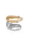 L'atelier Nawbar Double Buoy Small 18k Gold Diamond Ring