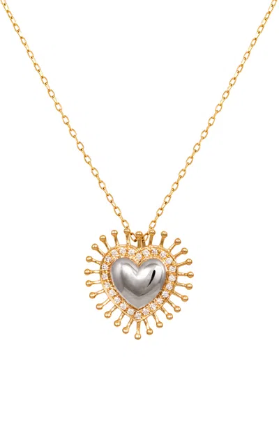 L'atelier Nawbar Full Gold All Hearts On Me 18k Yellow Gold Diamond Pendant