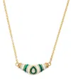 L'atelier Nawbar Large Yellow Gold, Malachite And Diamond N*93 Karma Necklace In Gold
