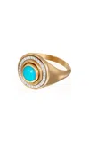 L'atelier Nawbar Mimete 18k Gold Diamond Turquoise Ring