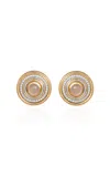 L'atelier Nawbar Mimette 2 18k Gold Diamond; Moon Stone Earrings In White