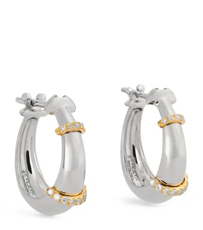L'atelier Nawbar Mixed Gold And Diamond Buoy Lot N*91 Earrings