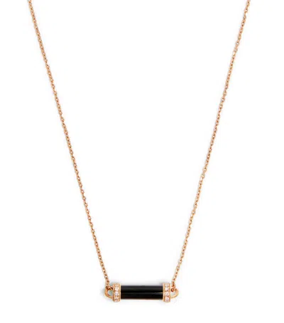 L'atelier Nawbar Rose Gold, Diamond And Onyx Amulets Of Light Necklace
