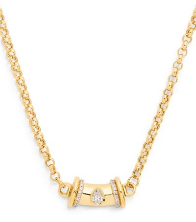 L'atelier Nawbar Small Yellow Gold And Diamond Lot N*91 Warrior Princess Necklace