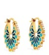 L'atelier Nawbar Small Yellow Gold, Diamond And Enamel Lady Sursock Earrings In Gold