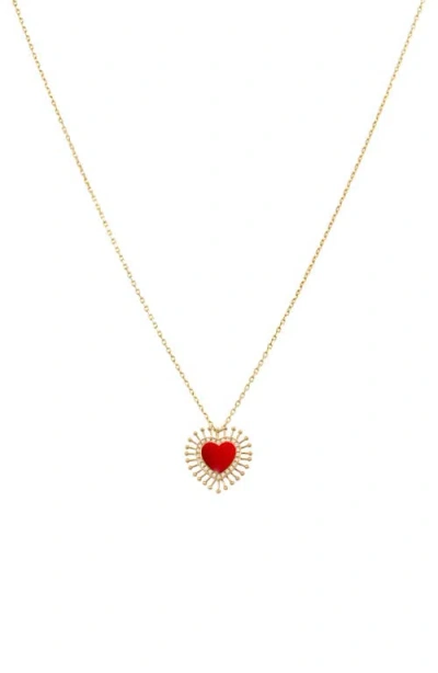 L'atelier Nawbar Spike Heart Pendant Necklace In Gold