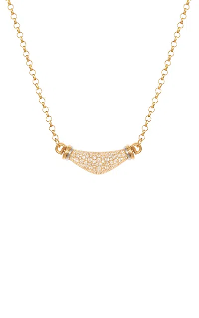 L'atelier Nawbar The Full Diamond Karma 18k Yellow Gold Diamond Necklace