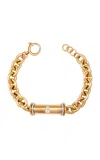 L'atelier Nawbar Warrior Princess Large 18k Gold Diamond Bracelet In White