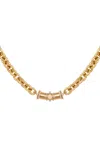 L'atelier Nawbar Warrior Star Seed Large 18k Gold Diamond; Mother-of-pearl Necklace In Pink