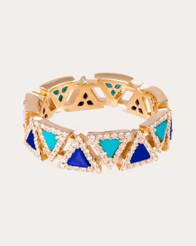 L'atelier Nawbar Women's Duo Triangle Ring In Blue