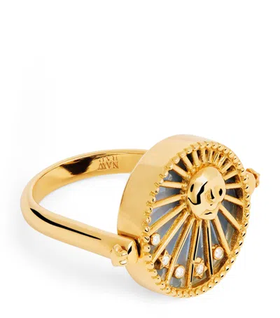 L'atelier Nawbar Yellow Gold And Diamond Amulets Of Light Ring