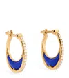 L'atelier Nawbar Yellow Gold And Diamond Bloop Moon Lot N*91 Hoop Earrings In Gold