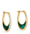 L'atelier Nawbar Yellow Gold And Diamond Bloop Moon Lot N*91 Hoop Earrings In Gold