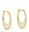 L'atelier Nawbar Yellow Gold And Diamond Bloop Moon Lot N*91 Hoop Earrings In Gold