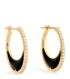L'atelier Nawbar Yellow Gold And Diamond Bloop Moon N*93 Hoop Earrings In Gold