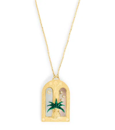 L'atelier Nawbar Yellow Gold And Diamond Dusk To Dawn Necklace
