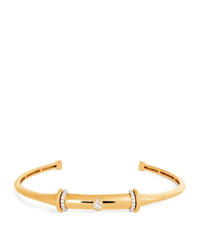 L'atelier Nawbar Yellow Gold And Diamond Lot N*91 Warrior Bangle
