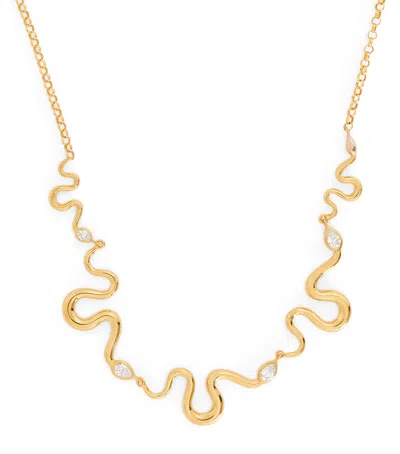 L'atelier Nawbar Yellow Gold And Diamond N*93 Boa Necklace