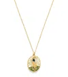 L'atelier Nawbar Yellow Gold And Diamond Rich Kitsch Peacock Necklace In Gold