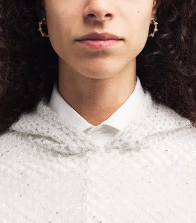 L'atelier Nawbar Yellow Gold And Diamond Warrior N*93 Hoop Earrings