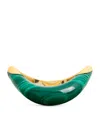 L'atelier Nawbar Yellow Gold And Malachite Boa Stackable Ring In Green