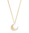 L'atelier Nawbar Yellow Gold And White Diamond Bloop Moon Necklace In Gold