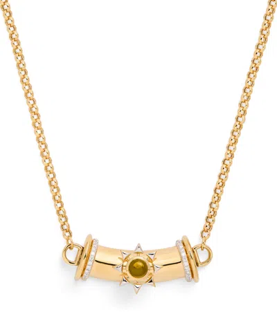 L'atelier Nawbar Yellow Gold, Diamond And Citrine Warrior Star Lot N*91 Necklace