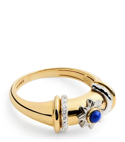 L'atelier Nawbar Yellow Gold, Diamond And Lapis Lazuli Lot N*91 Ring