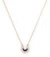 L'atelier Nawbar Yellow Gold, Diamond And Lapis To The Moon And Back Rich Kitsch Necklace In Gold