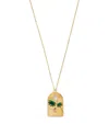 L'atelier Nawbar Yellow Gold, Diamond And Malachite Biladi Palm Necklace In Gold