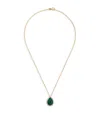 L'atelier Nawbar Yellow Gold, Diamond And Malachite Bond Street Pendant Necklace In Green