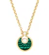 L'atelier Nawbar Yellow Gold, Diamond And Malachite Circus Lot N*91 Necklace In Gold