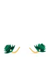 L'atelier Nawbar Yellow Gold, Diamond And Malachite Psychedeliah Earrings In Gold