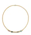 L'atelier Nawbar Yellow Gold, Diamond And Mixed Stone Lot N*91 Milky Way Necklace In Gold