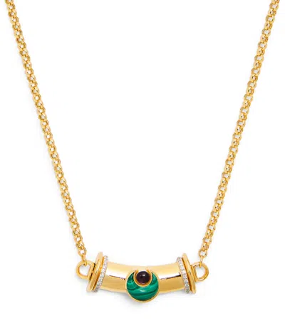 L'atelier Nawbar Yellow Gold, Diamond And Mixed Stone Lot N*91 Warrior Moon Necklace
