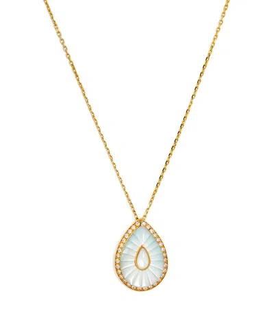 L'atelier Nawbar Yellow Gold, Diamond And Mother-of-pearl Bond Street Necklace