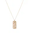 L'atelier Nawbar Yellow Gold, Diamond And Mother-of-pearl Elements Of Love Air Pendant Necklace In White