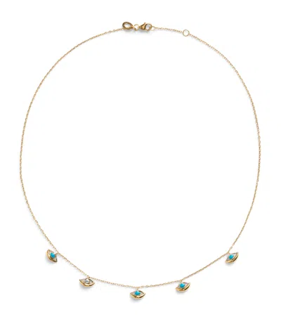 L'atelier Nawbar Yellow Gold, Diamond And Turquoise N*93 Salvatore Necklace