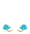 L'atelier Nawbar Yellow Gold, Diamond And Turquoise Psychedeliah Earrings In Gold