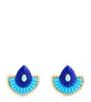 L'atelier Nawbar Yellow Gold, Diamond, Lapis And Turquoise Mini Bond Street Earrings In Gold
