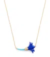 L'atelier Nawbar Yellow Gold, Diamond, Lapis And Turquoise Psychedeliah Necklace In Gold