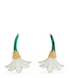 L'atelier Nawbar Yellow Gold, Diamond, Mother-of-pearl And Malachite Psychedeliah Earrings In Gold