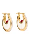 L'atelier Nawbar Yellow Gold, Ruby And Diamond Lot N*91 Diana Earrings In Gold