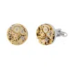 Latelita Men's Gold / Silver Watch Movement Two Tone Cufflink Gold Silver