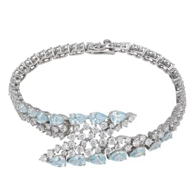 Latelita Women's Blue / Silver Baroness Tennis Bracelet Blue Topaz Silver In Multi