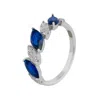 Latelita Women's Blue / Silver / White Viscountess Cocktail Ring Sapphire Silver
