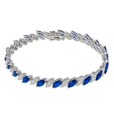 Latelita Women's Blue / Silver / White Viscountess Tennis Bracelet Sapphire Silver