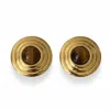 Latelita Women's Brown / Gold Como Large Round Stud Earrings Tigers Eye Gold In Multi