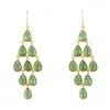 Latelita Women's Gold / Green Erviola Gemstone Cascade Earrings Gold Peridot In Multi